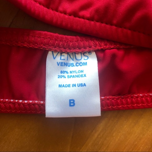 Red strapped wrap bikini top and bottom - Picture 6 of 8